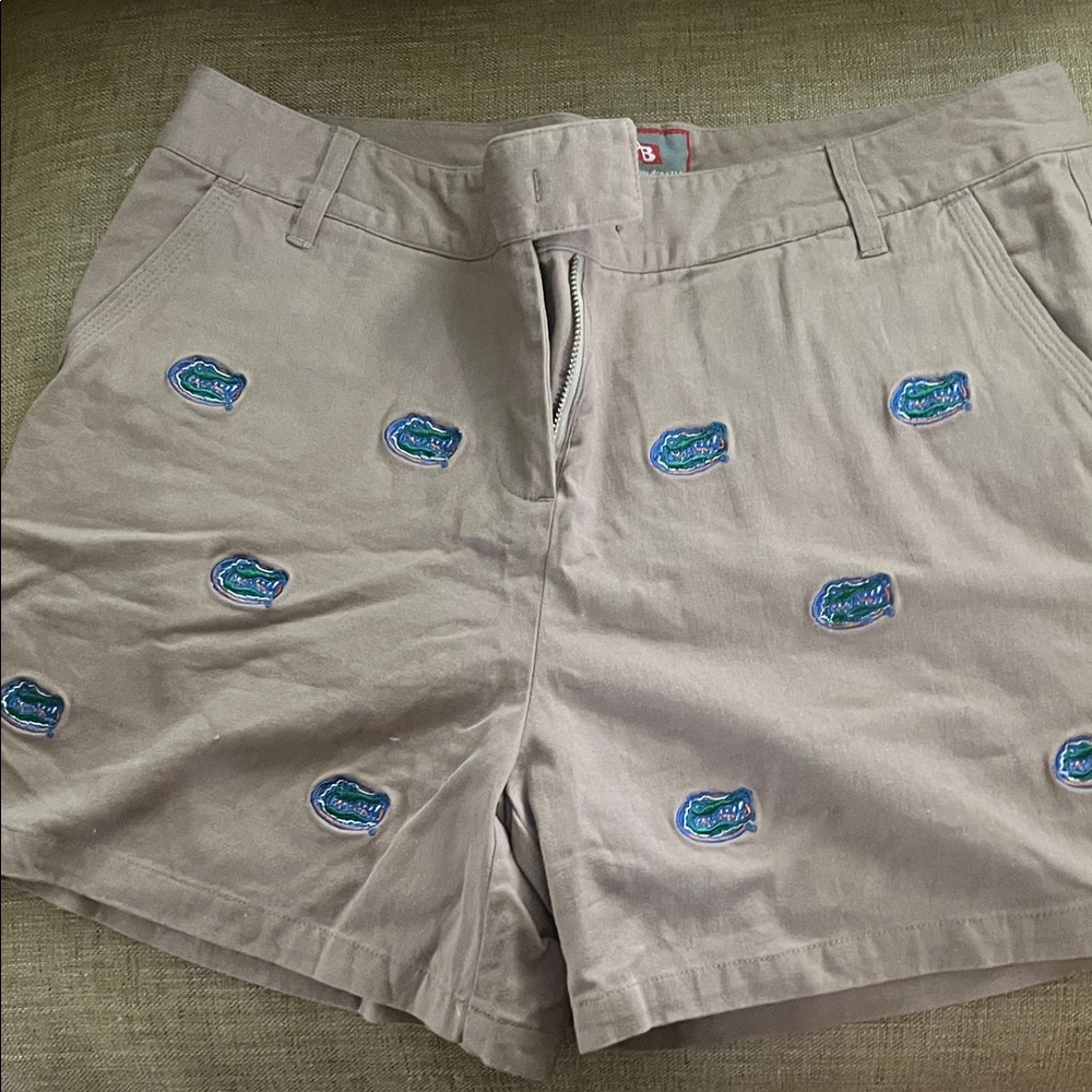 Stylish Tan Embroidered Women Shorts